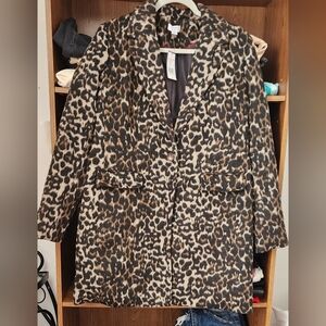 New With Tags - Animal Print Pea Coat